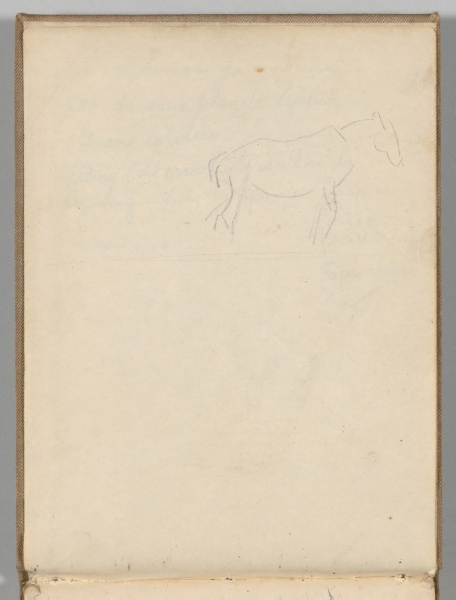 Sketchbook, Spain: Page 2, Sketch of a Horse