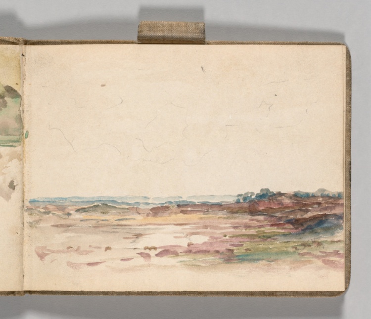 Sketchbook, Holland: Page 19, Landscape with View of Water