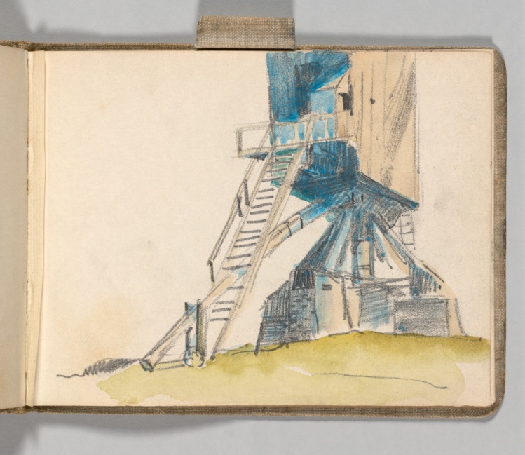Sketchbook, Holland: Page 41: Base of Windmill