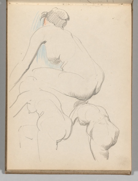 Sketchbook, Spain: Page 23: Studies of a Female Nude