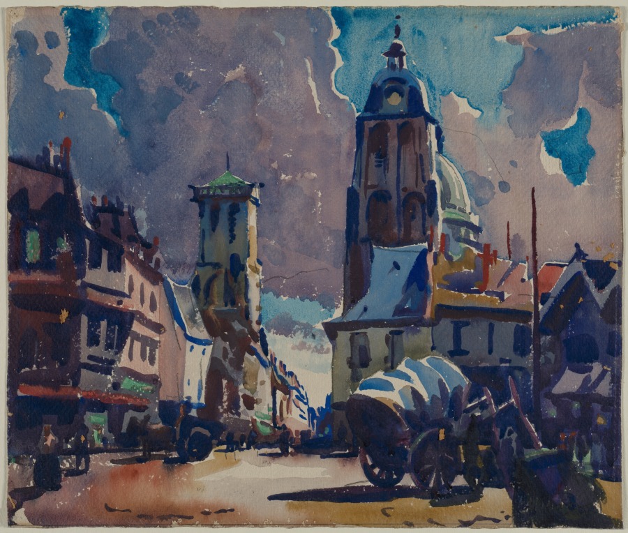 The Market, Tours, France, Frank Wilcox, c. 1910–1911