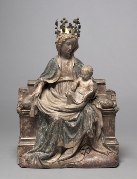Enthroned Virgin with the Writing Christ Child