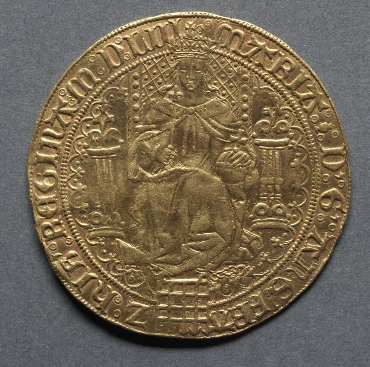 Sovereign: Mary Enthroned (obverse)