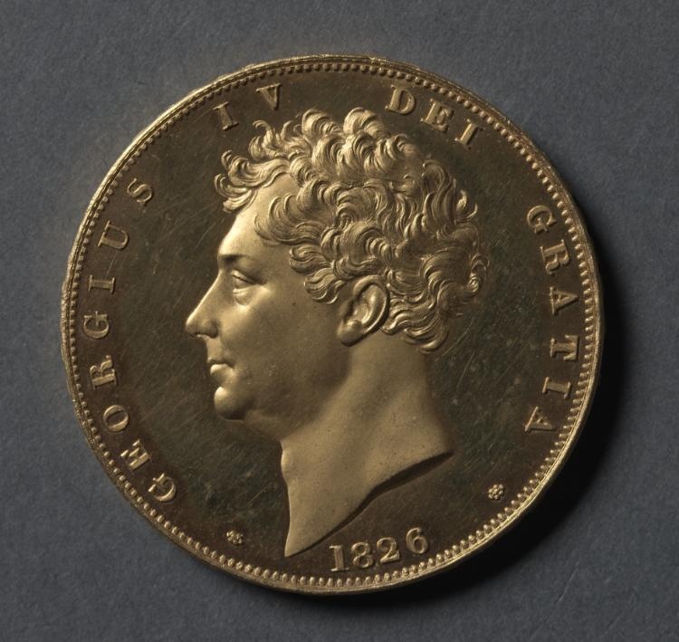 Five Pound Piece: George IV (obverse)