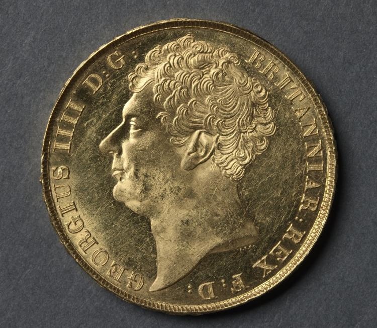 Two Pound Piece: Portrait of George IV (obverse)