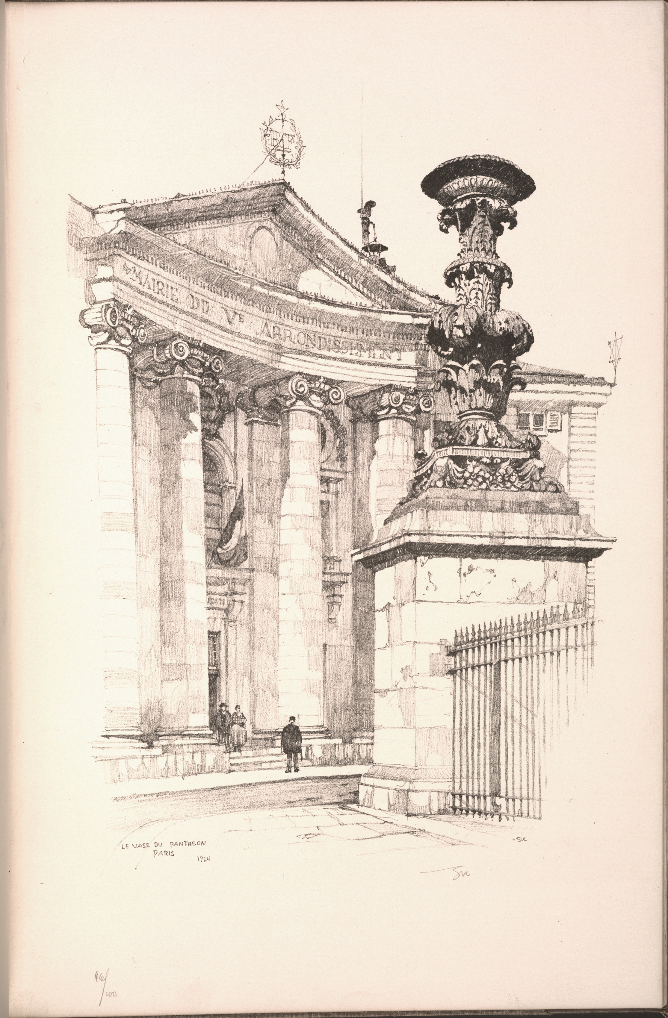 Twenty Lithographs of Old Paris: Le Vase du Panthéon, Paris