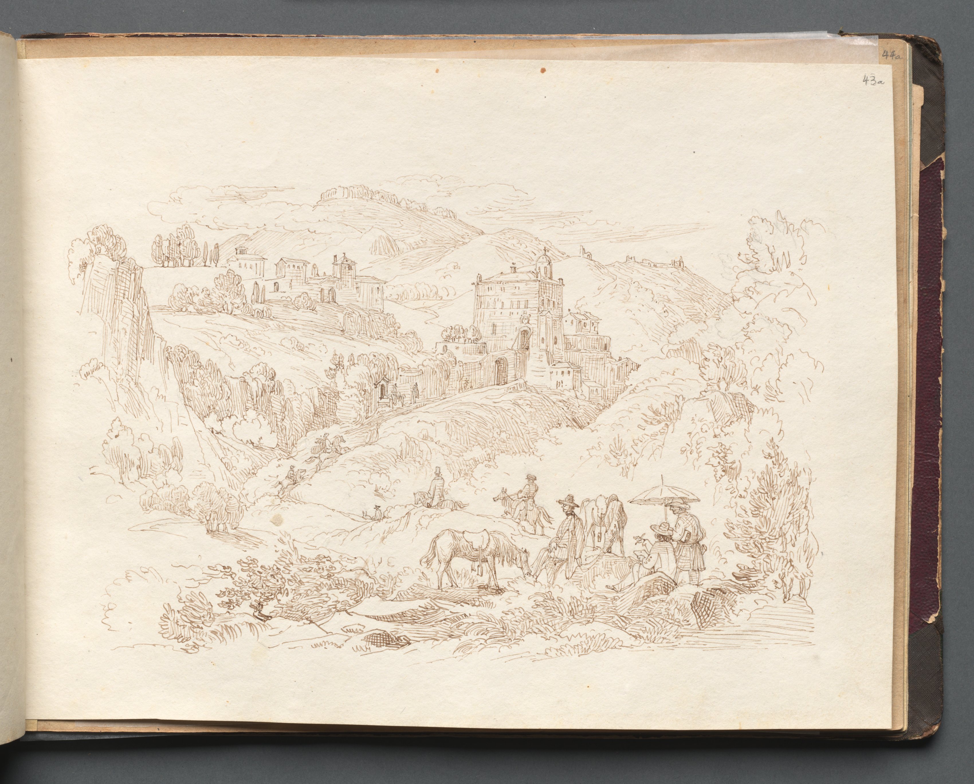 Album with Views of Rome and Surroundings, Landscape Studies, page 43a: Roman Landscape