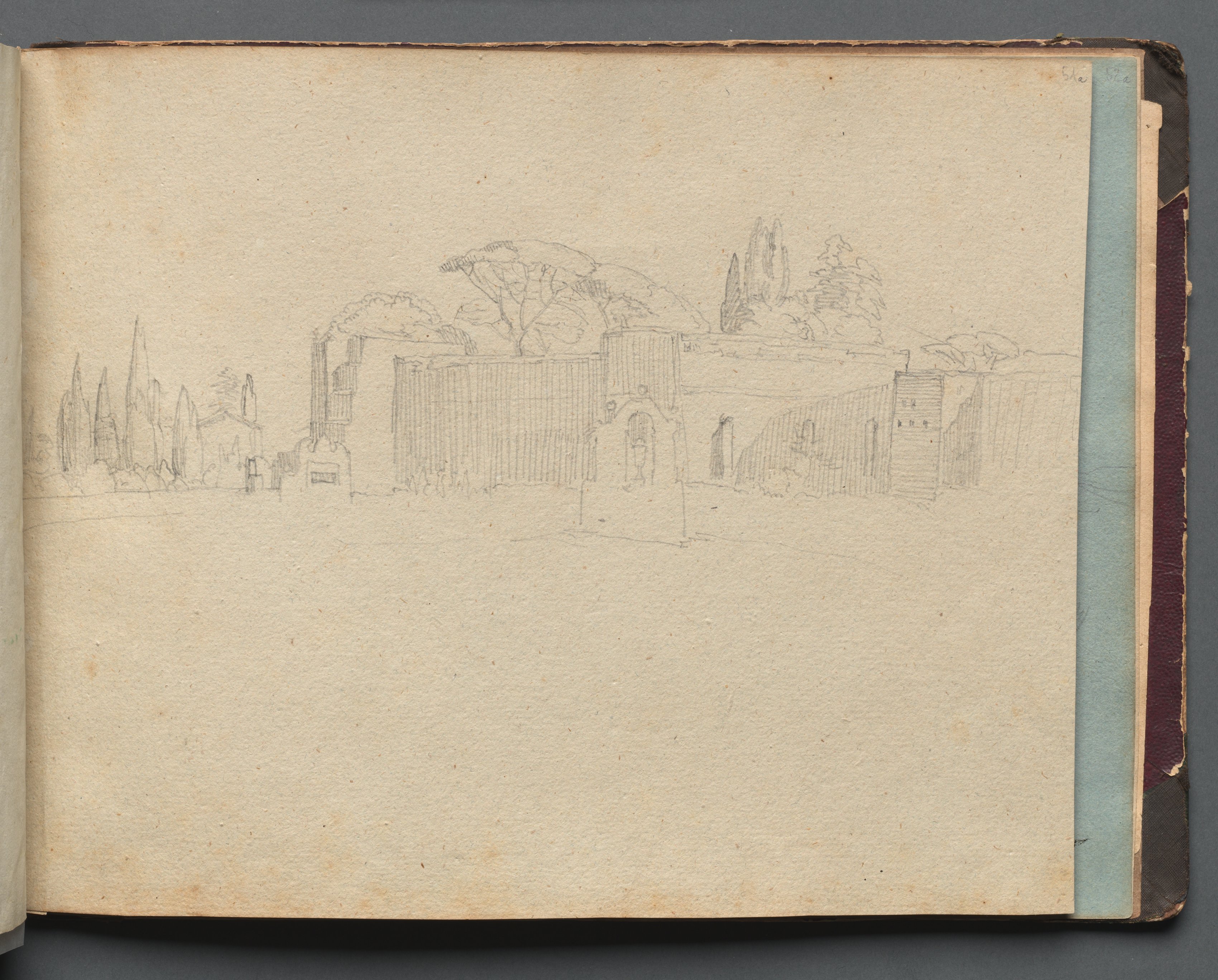 Album with Views of Rome and Surroundings, Landscape Studies, page 51a: Roman Landscape