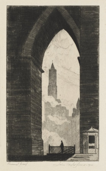 Demonstration Series No. 7: Arch and Tower (Sketch for)