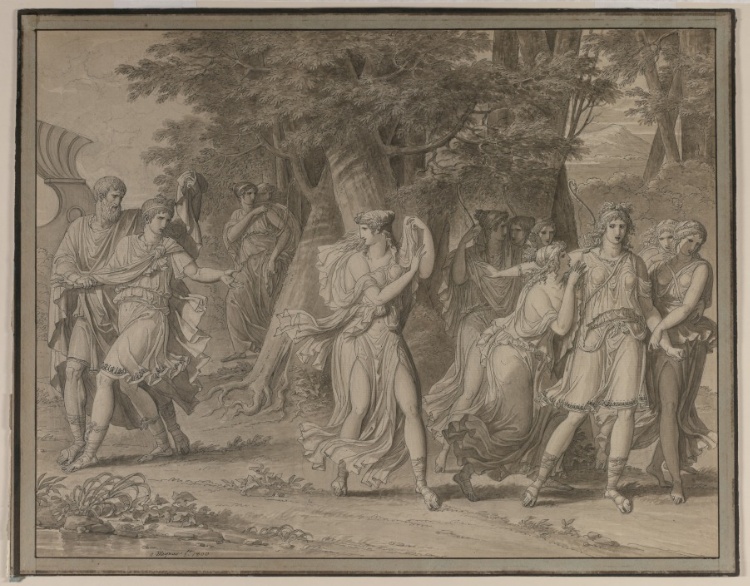 Telemachus, Urged by Mentor, Leaving the Island of Calypso 