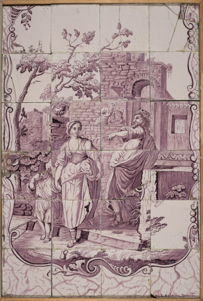 Tile Plaque: Abraham Expelling Hagar