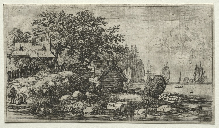 Eight landscapes (H.57-64): Landscape with Two Empty Boats