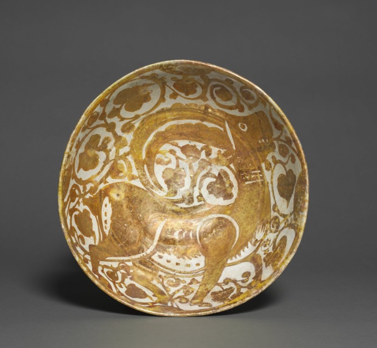 Luster Bowl with Ibex