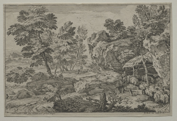 Landscape with Shepherds and two Flocks