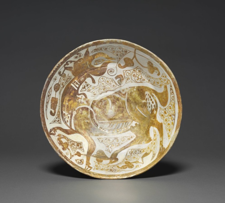 Luster Bowl with Antelope