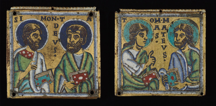 Plaque Pair: Simon and Thaddaeus and Thomas and Matthew
