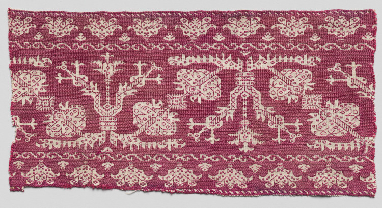 Embroidered Fragment of a Mattress or Curtain Trimming
