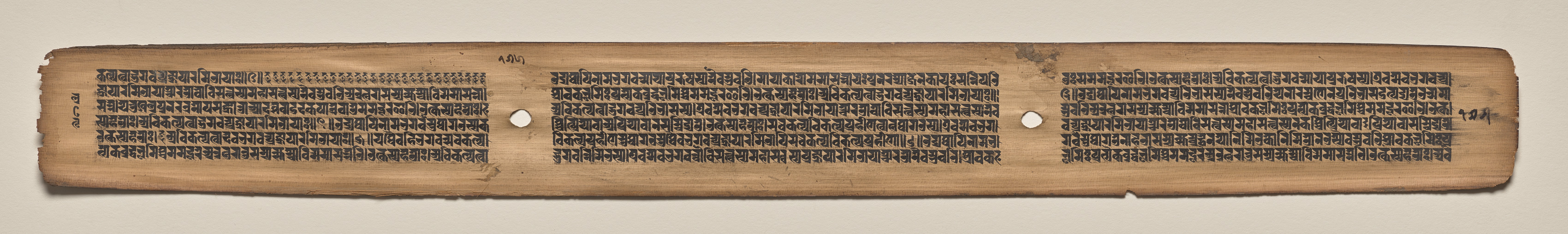 Text, folio 155 (verso), from a Manuscript of the Perfection of Wisdom in Eight Thousand Lines (Ashtasahasrika Prajnaparamita-sutra)