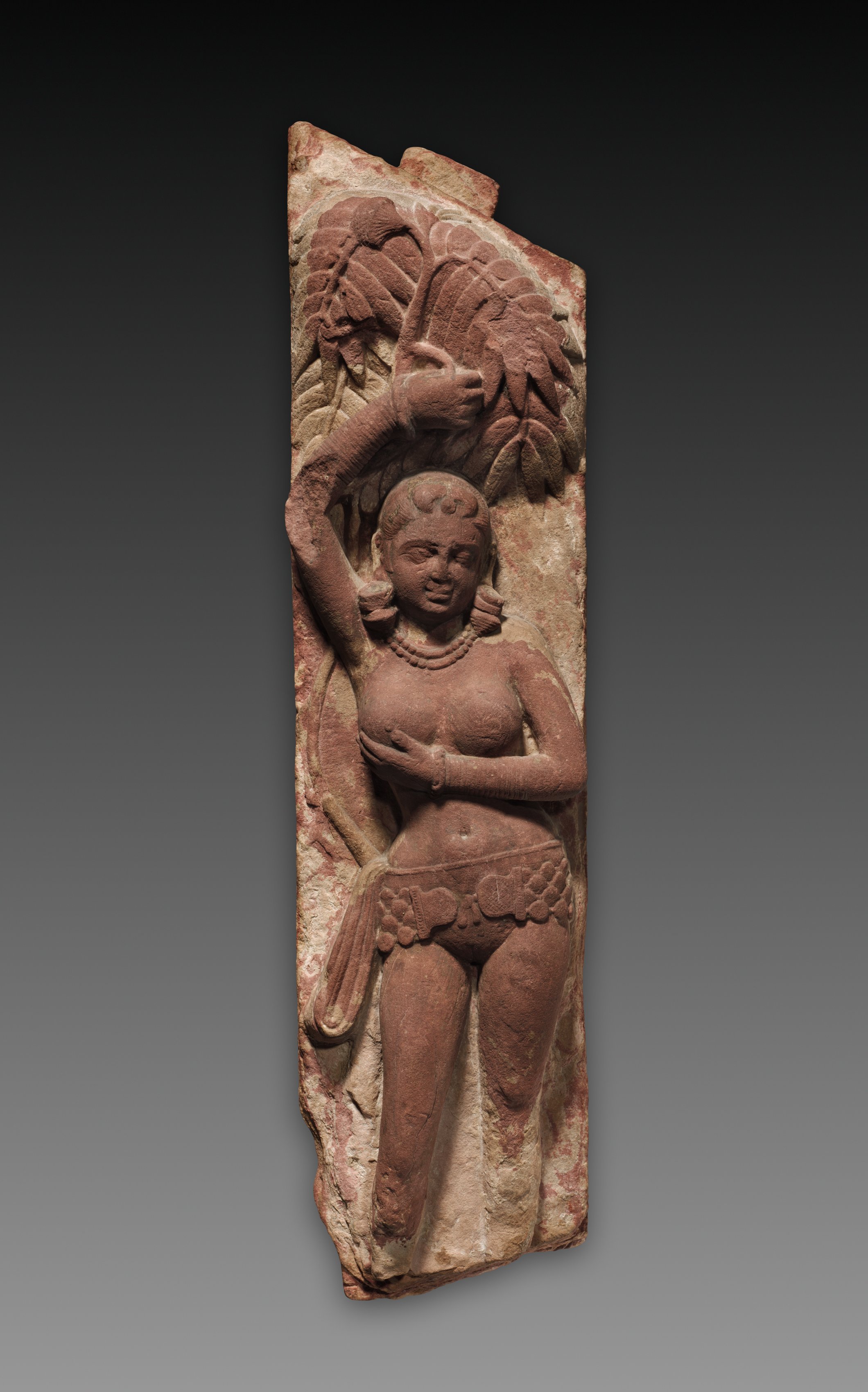 Railing Pillar with a Yakshi (Female Nature Divinity)