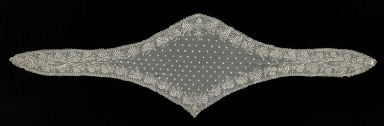 Machine Lace (Embroidered Net) Kerchief