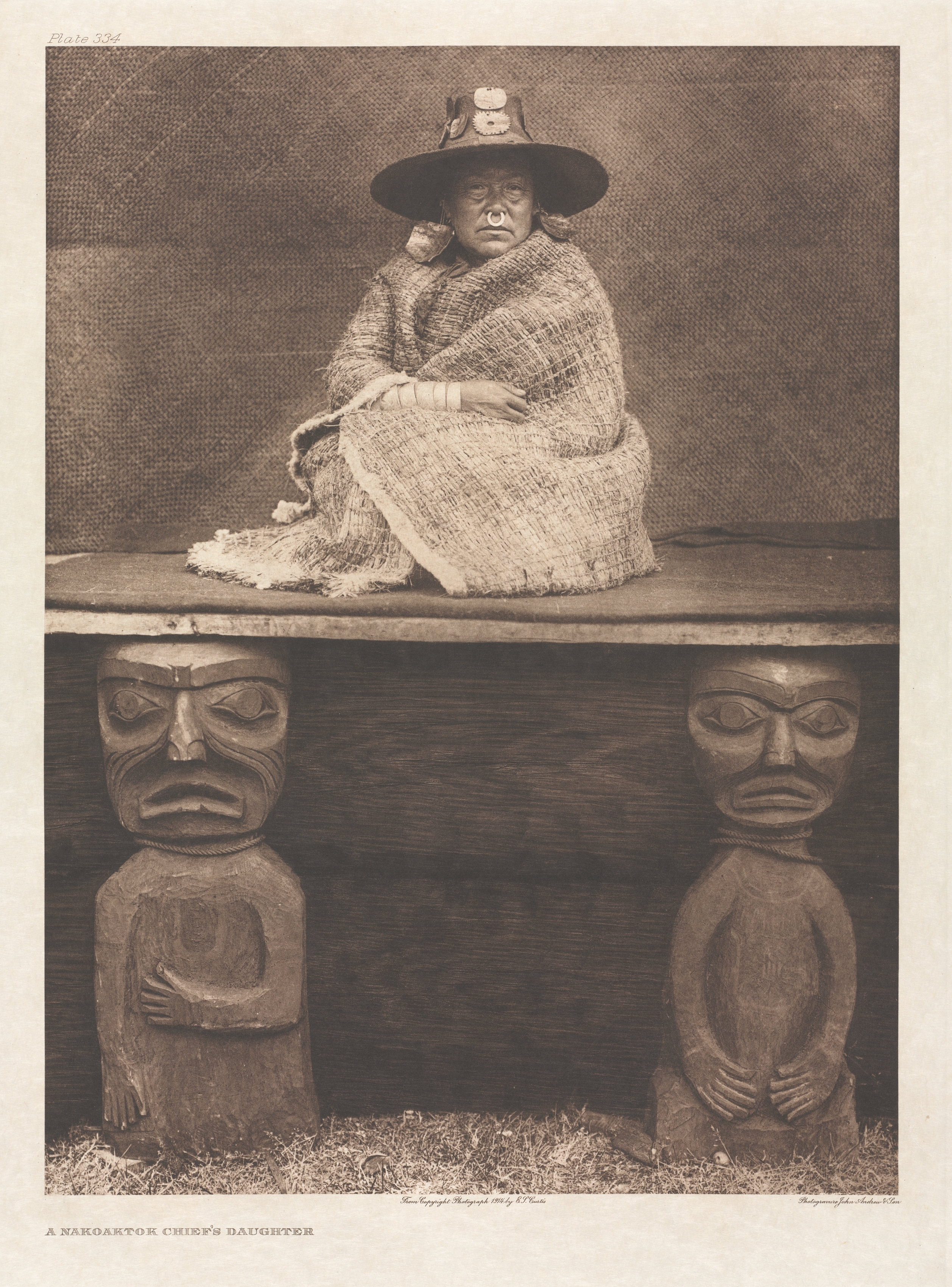 Portfolio X, Plate 334: A Nakoaktok Chief's Daughter