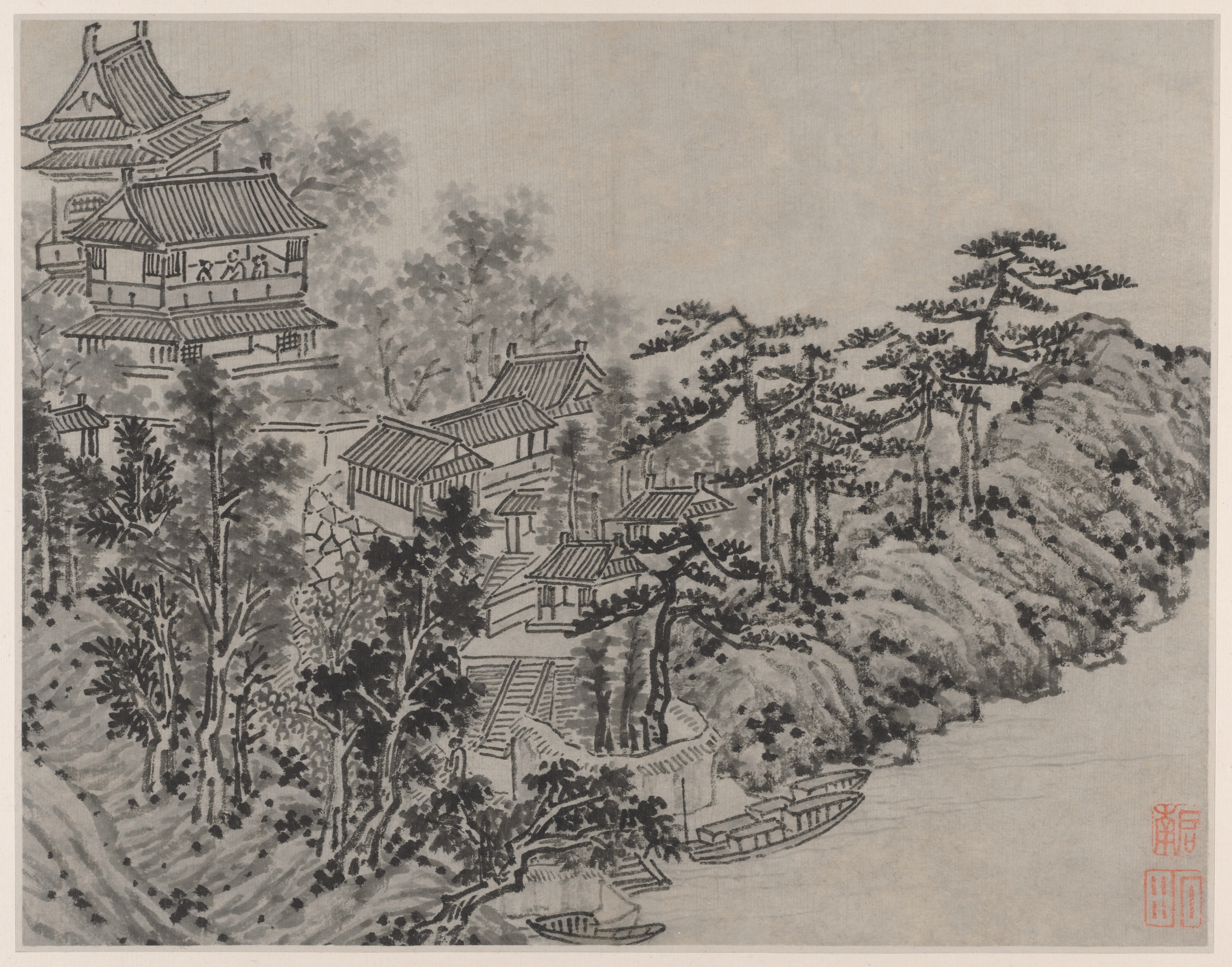 Cloud-Climbing Pavilion, from Twelve Views of Tiger Hill, Suzhou