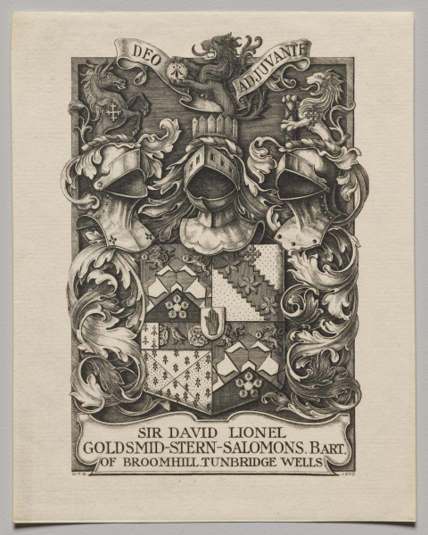 Bookplate: Sir David Lionel Goldsmid-Stern-Salomons, Bert.