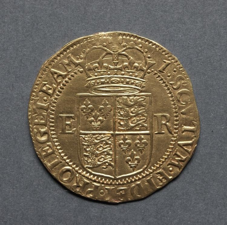 Half Pound: Crowned Shield of Arms (reverse)