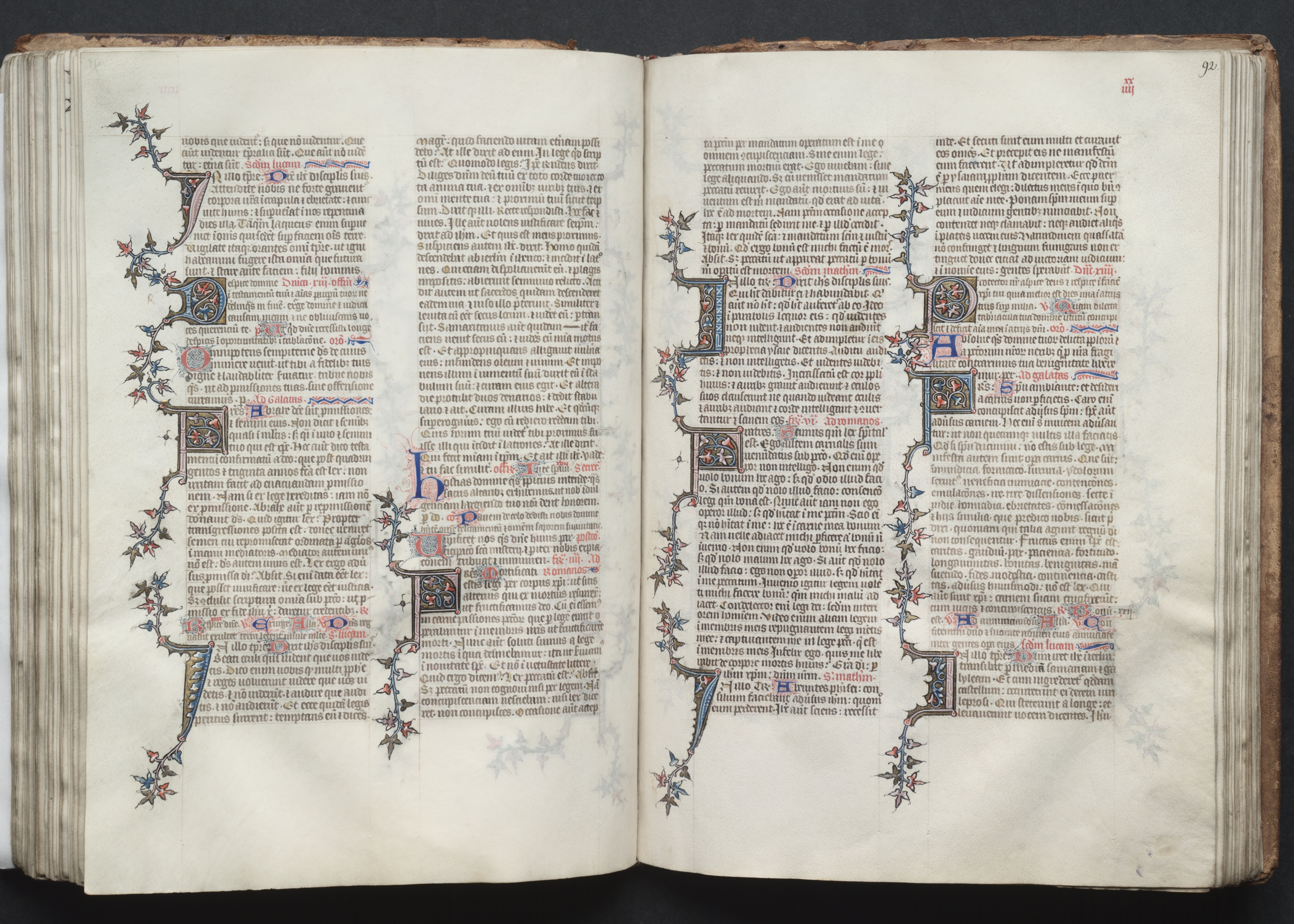 The Gotha Missal:  Fol. 92r, Text