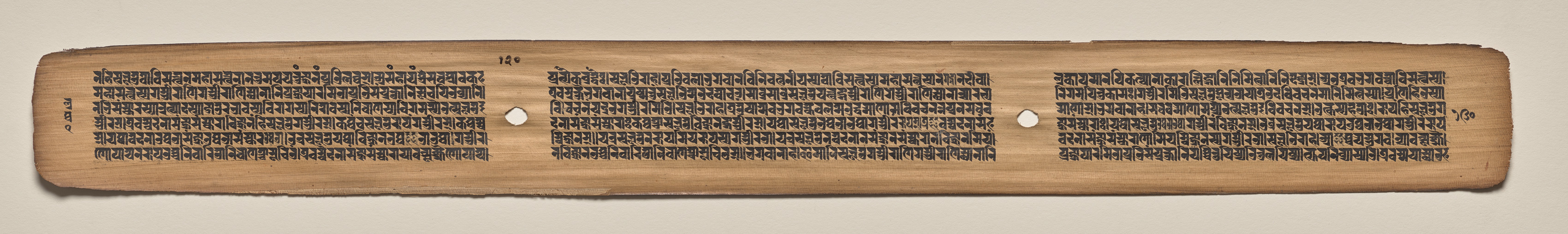 Text, Folio 120 (verso), from a Manuscript of the Perfection of Wisdom in Eight Thousand Lines (Ashtasahasrika Prajnaparamita-sutra)
