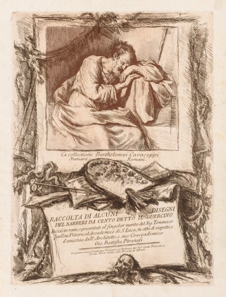 Title Page of Raccolta di alcuni disegni del Barberi da Cento Ietto il Gerucino