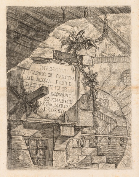 The Prisons:  Title Page -- Interior of a Prison