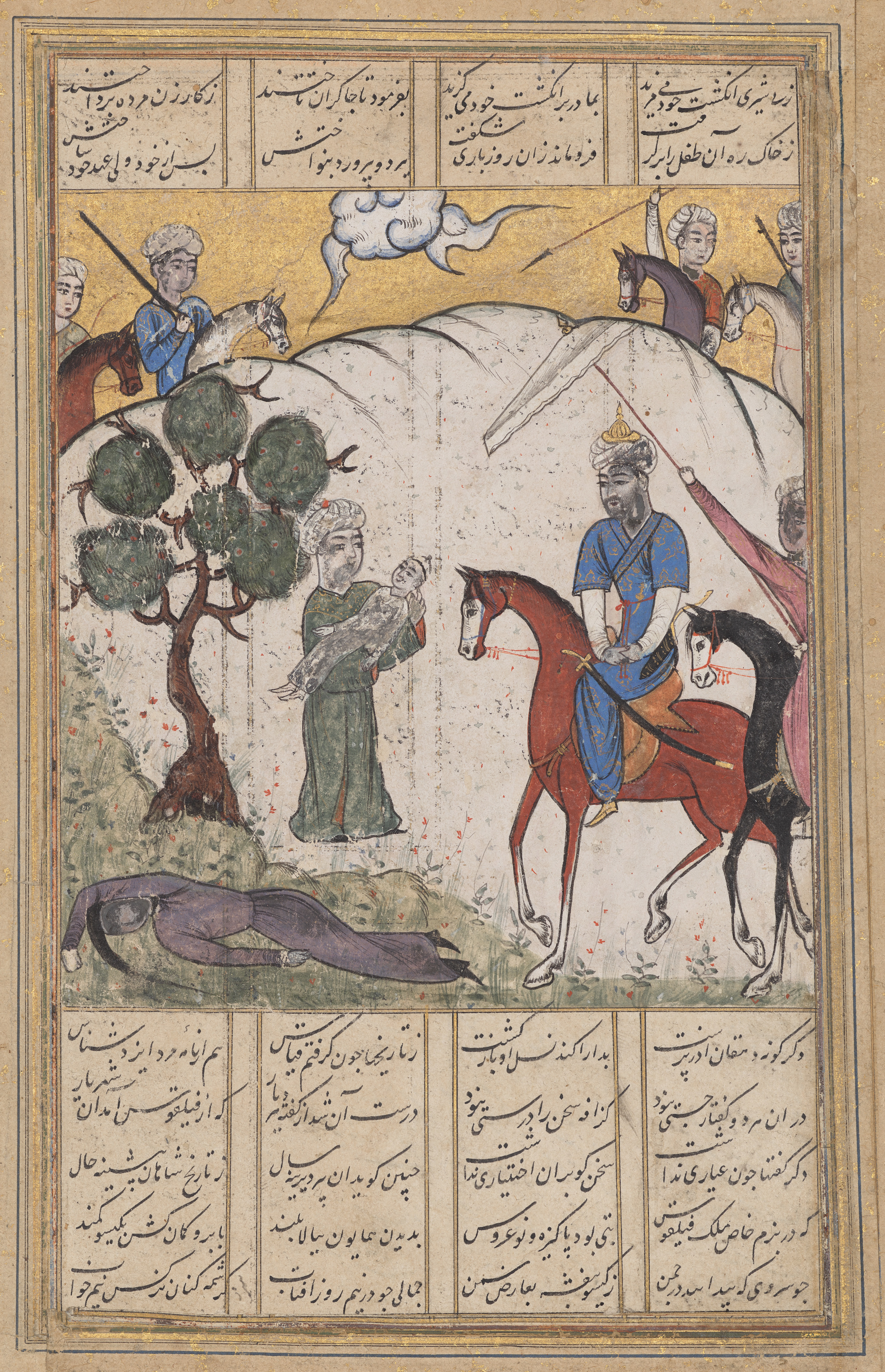 A scene of the life of Alexander from the Sharaf-nameh