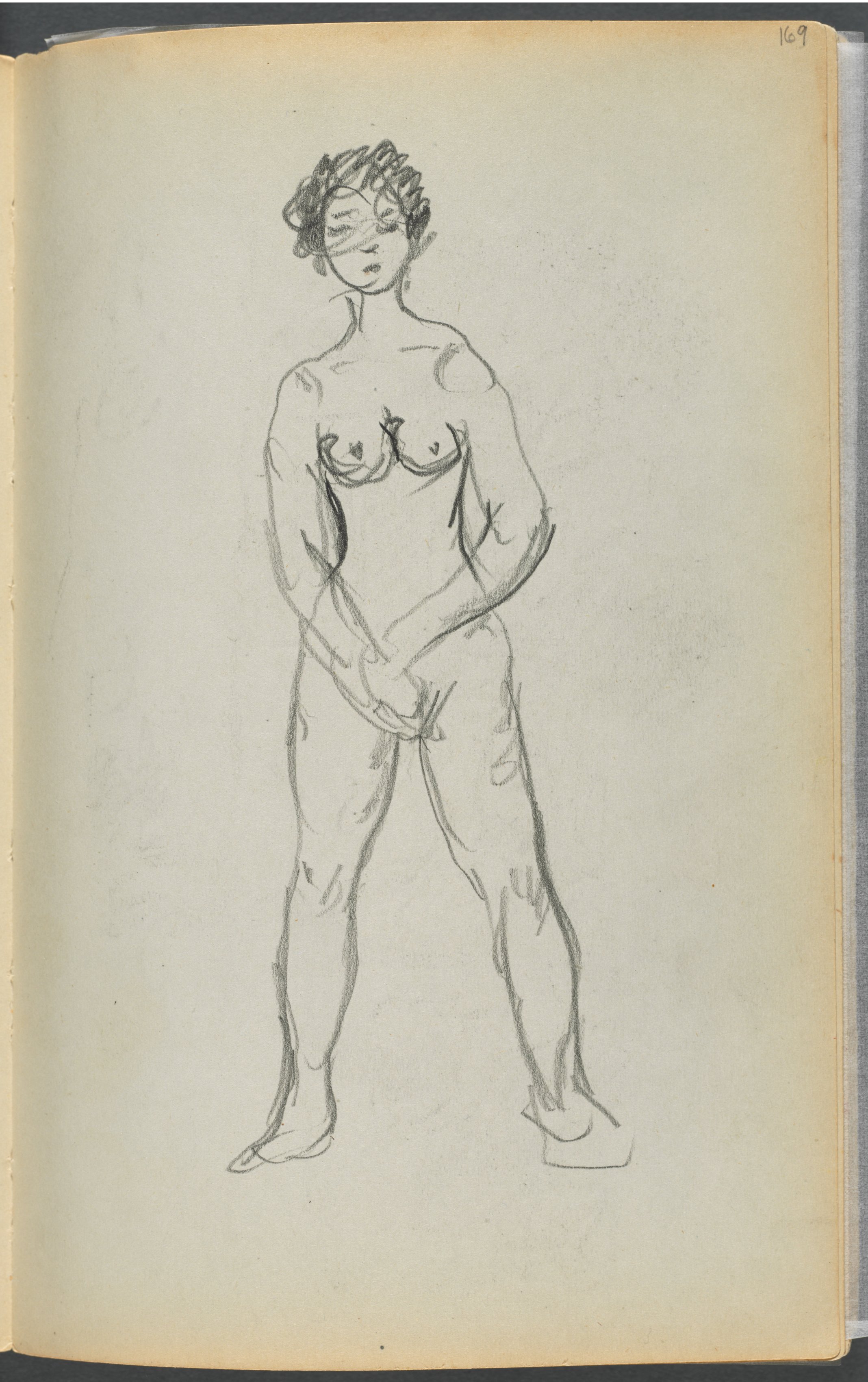 Sketchbook- The Granite Shore Hotel, Rockport, page 169: Female Nude