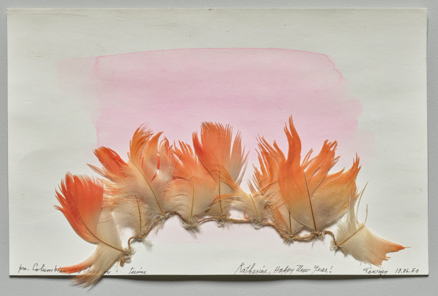 Pre-Columbian Feathers (recto), Lenore Tawney, 1980