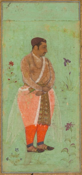Portrait of Suraj Singh Rathor, Raja of Marwar and Maternal Uncle of Shah Jahan: A Page from the Prince Khurram Album