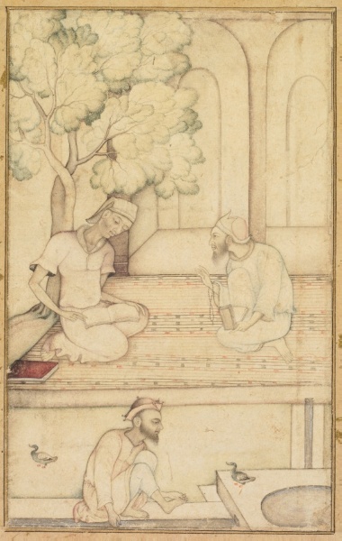 Kabir and Two Followers on a Terrace (recto)