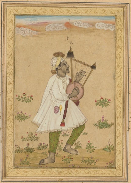 An African Lyre Player (recto)