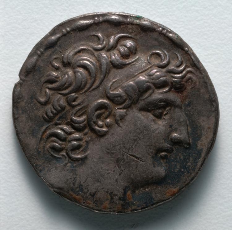 Tetradrachm: Head of Antiochos VIII (obverse)