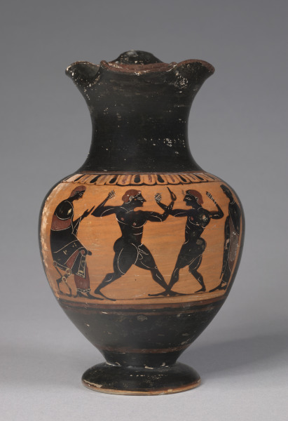 Black-Figure Oinochoe (Wine Jug): Boxers