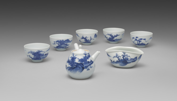 Tea Set with Chinese Landscapes