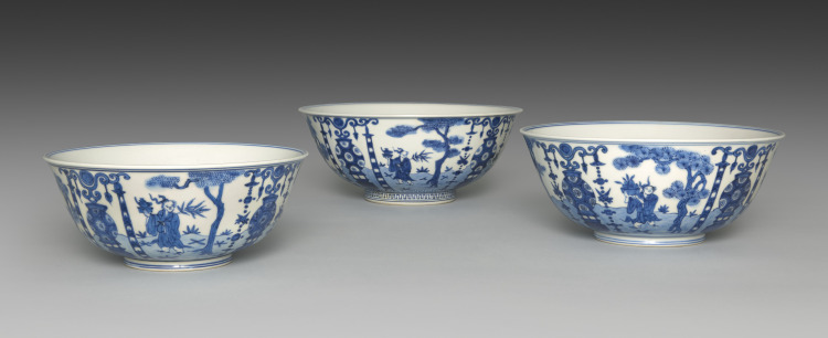 Nesting Bowls with Daoist Immortals