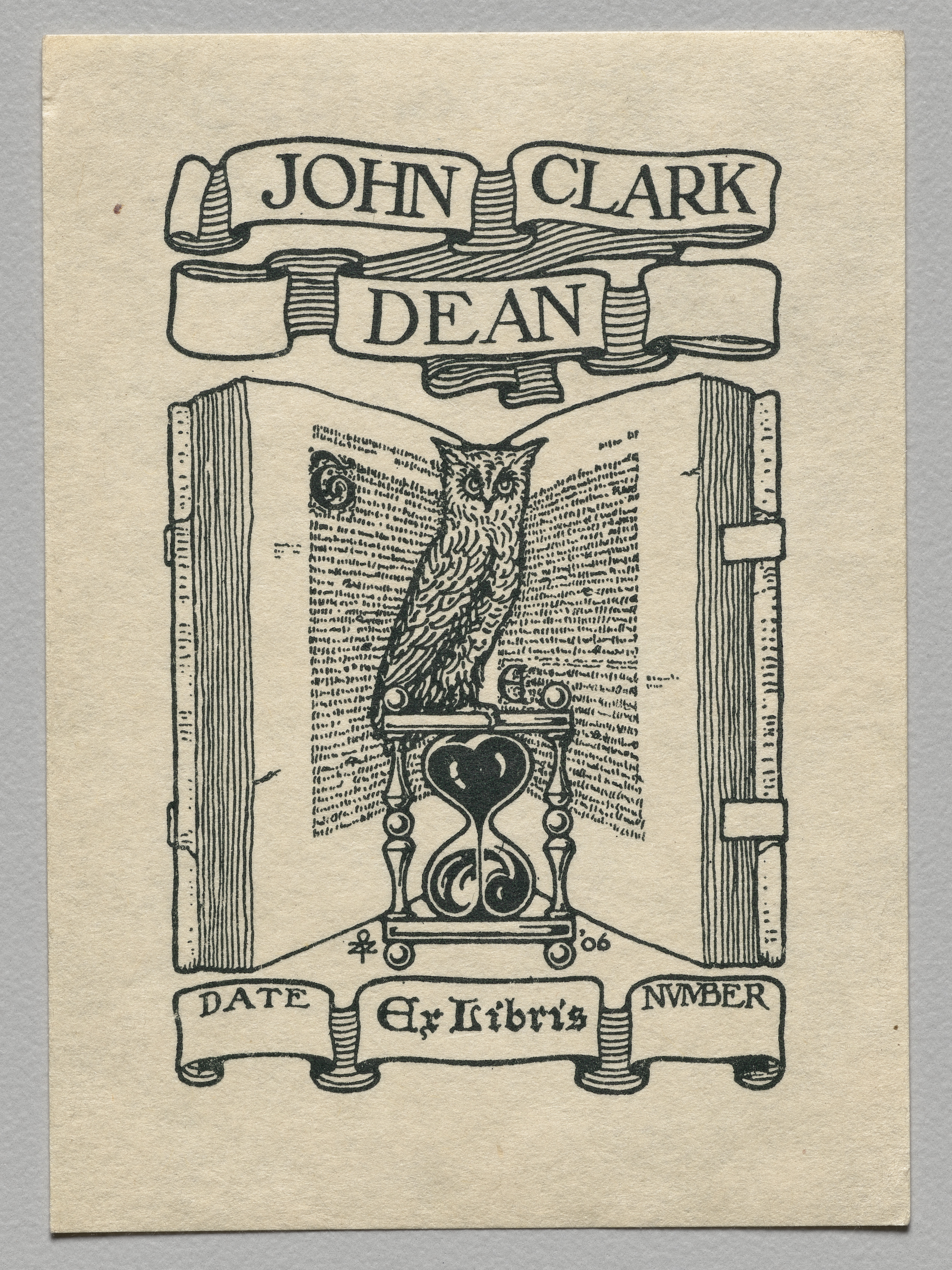 Bookplate: John Clark Dean