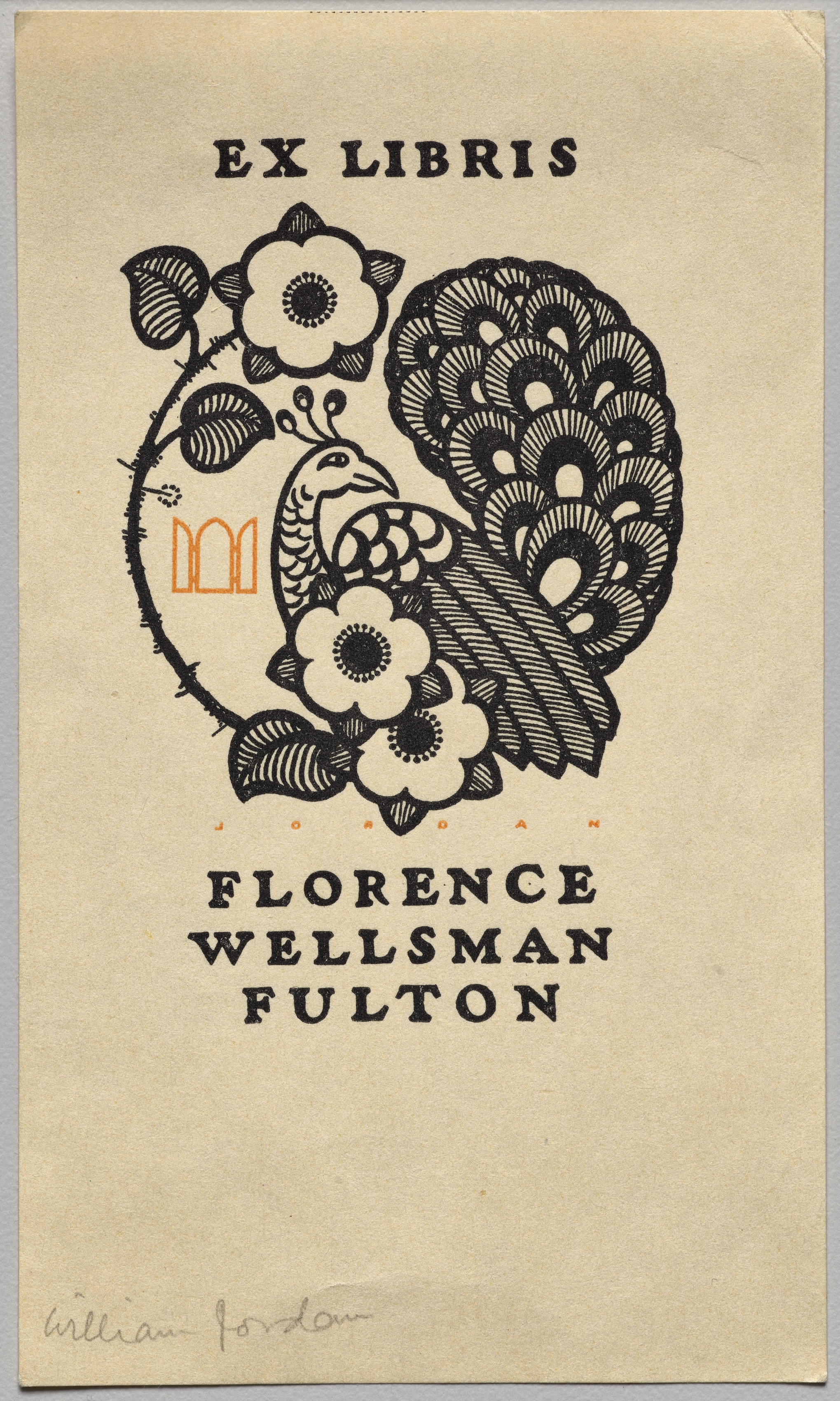 Bookplate: Florence Wellsman Fulton