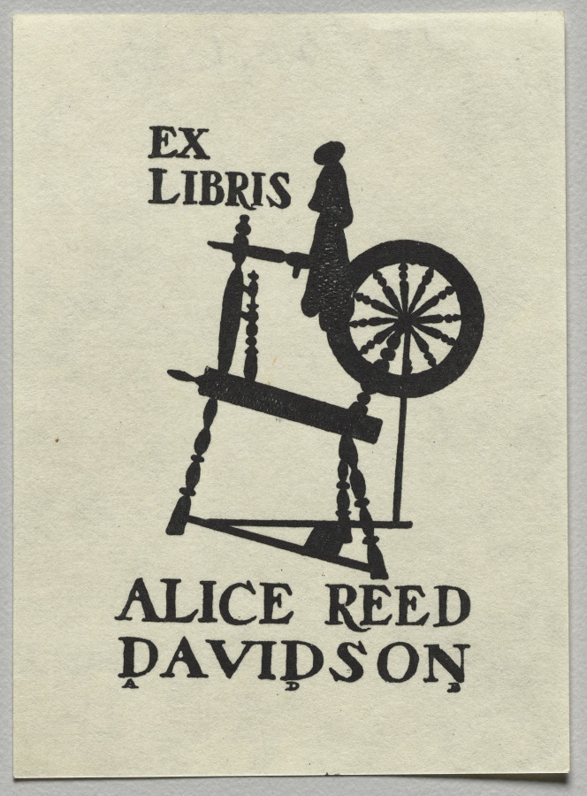 Alice Reed Bookplate: Alice Reed Davidson | Cleveland Museum of Art