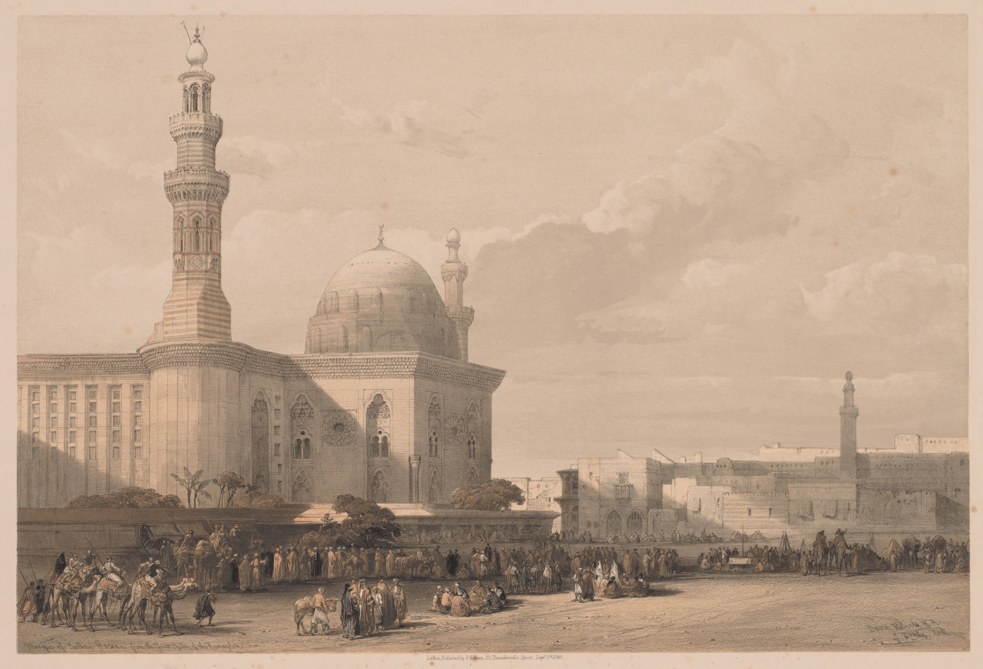 Egypt and Nubia:  Volume III–No. 38, Mosque of Sultan Hassan from the Great Square of the Rameyleh