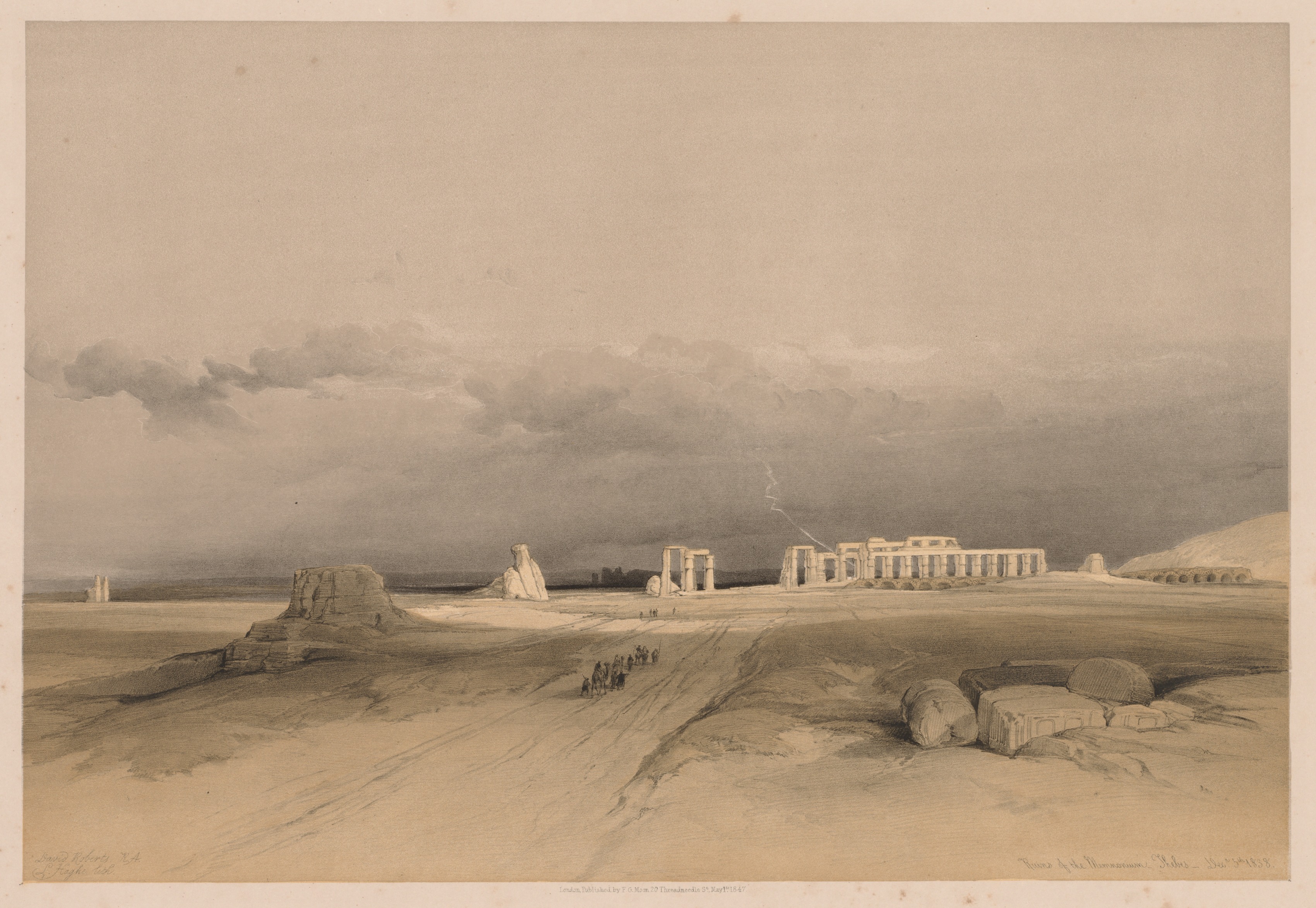 Egypt and Nubia:  Volume II - No. 8, Ruins of the Memnonium, Thebes