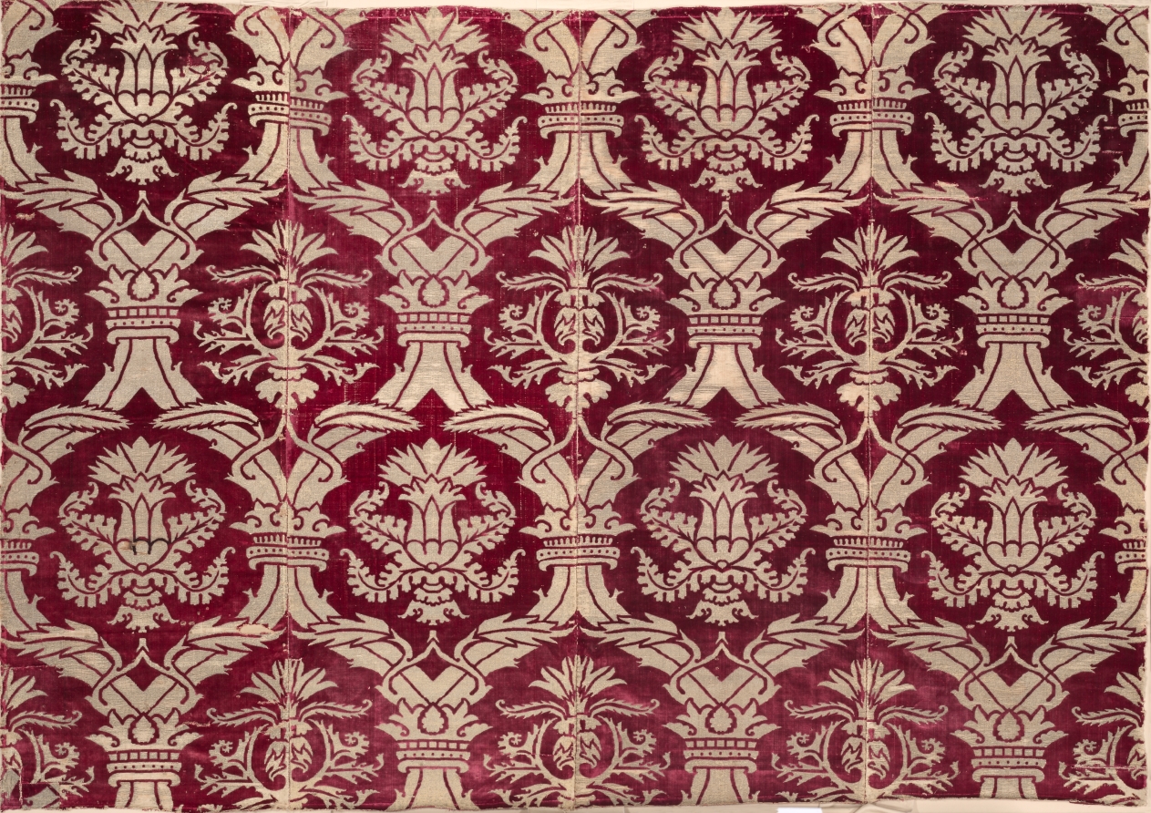 Brocaded Velvet Panel with Italianate Pattern