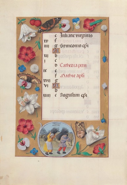 Hours of Queen Isabella the Catholic, Queen of Spain:  Fol. 3v, February
