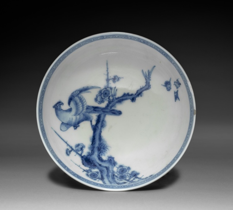Dish with Hawk and Sparrows